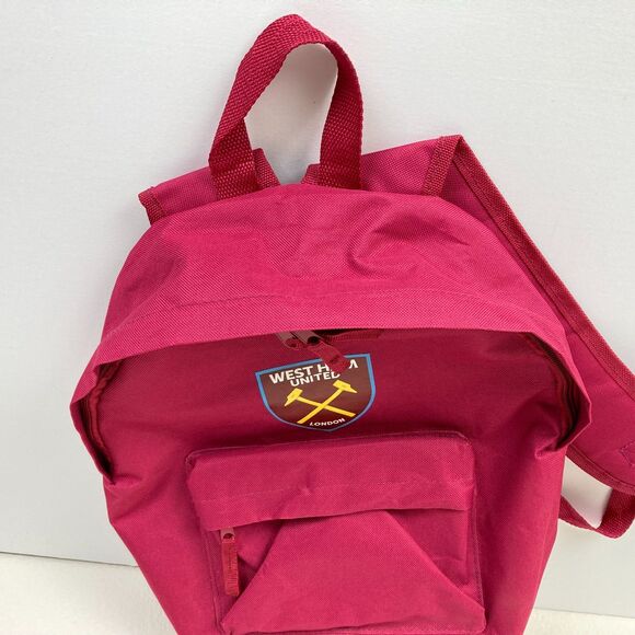 West Ham United FC Backpack Medium Size 12"x15"x4.5" Pink Official Merchandise - Picture 8 of 10
